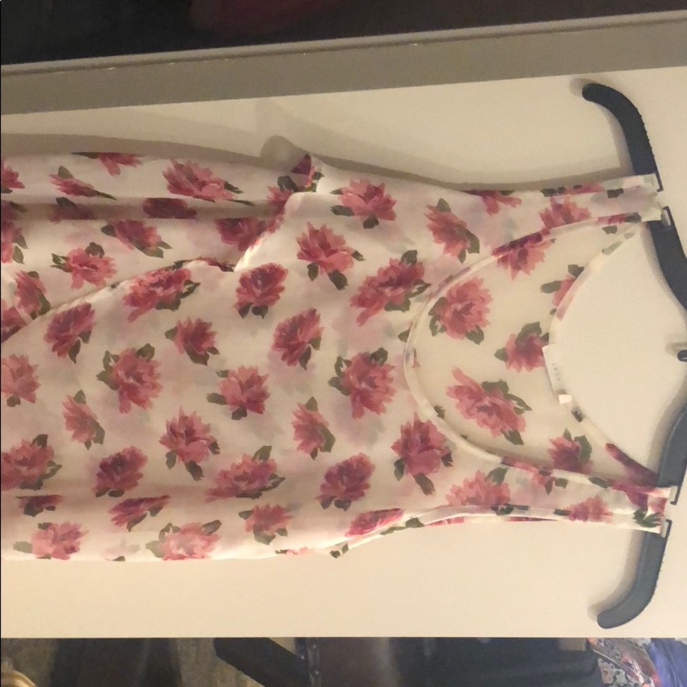 Cream rose blouse